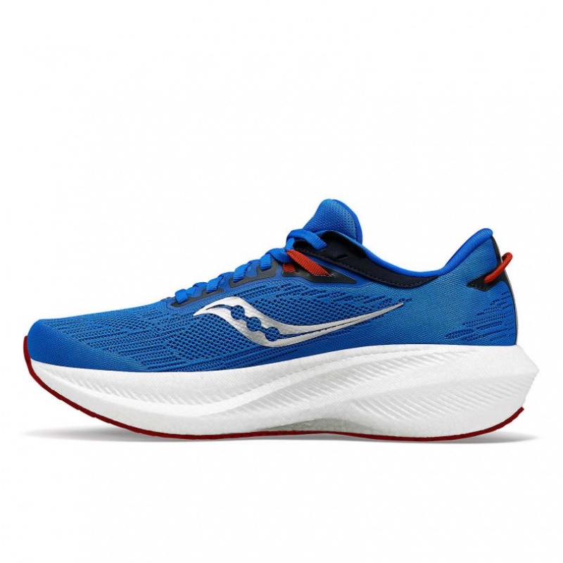 Blue Men's Saucony Triumph 21 Running Shoes | SINGAPORE-WJHFD