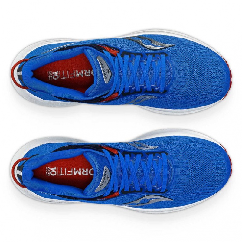 Blue Men's Saucony Triumph 21 Running Shoes | SINGAPORE-WJHFD