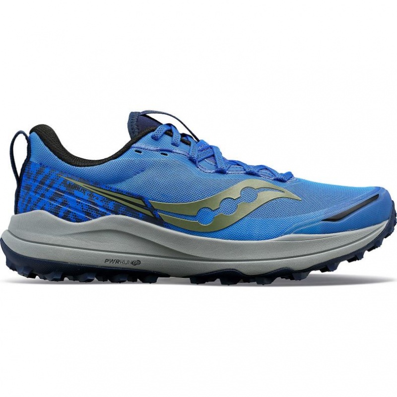 Blue Men\'s Saucony Xodus Ultra 2 Trail Running Shoes | SINGAPORE-BVTEX