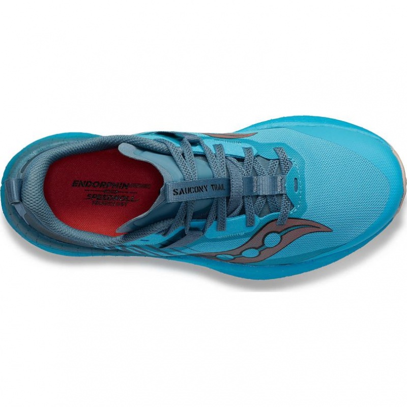 Blue Women's Saucony Endorphin Edge Trail Running Shoes | SG-KAVOP