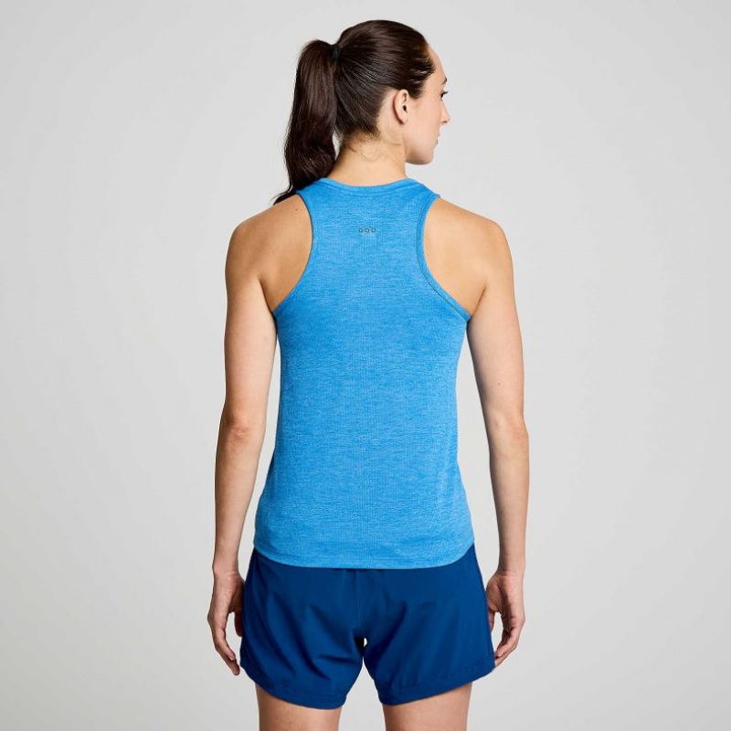 Blue Women's Saucony Stopwatch Singlet | SG-YIBUT