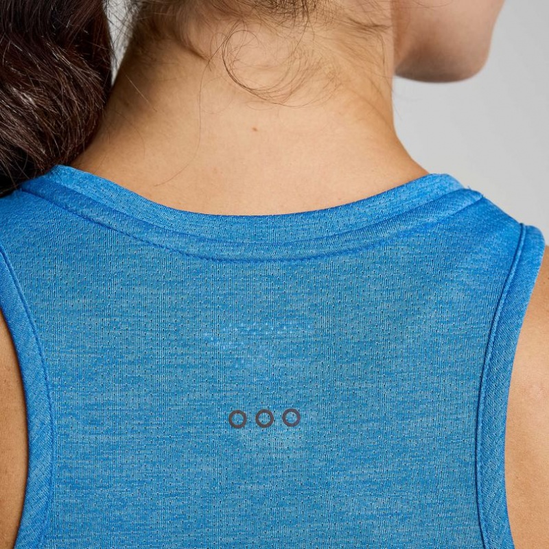 Blue Women's Saucony Stopwatch Singlet | SG-YIBUT