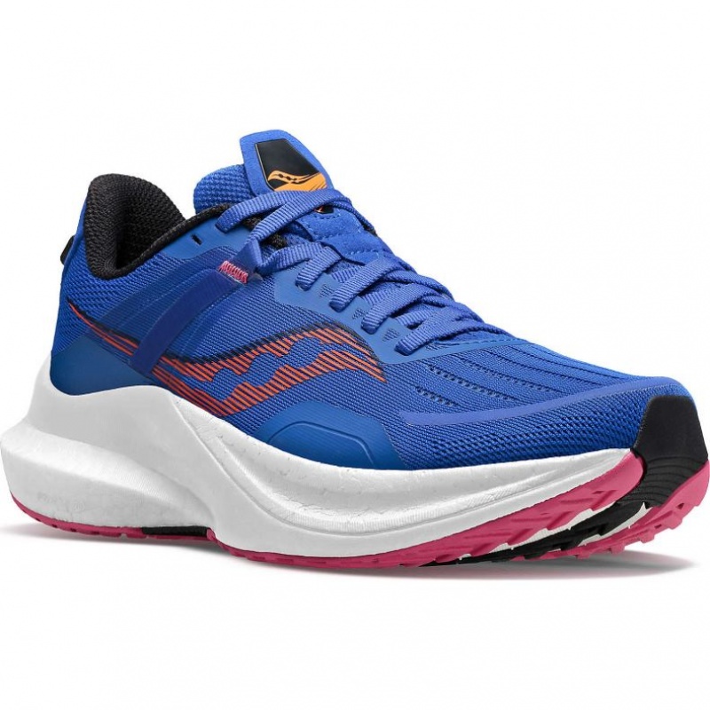 Blue Women's Saucony Tempus Running Shoes | SINGAPORE-VWBQM