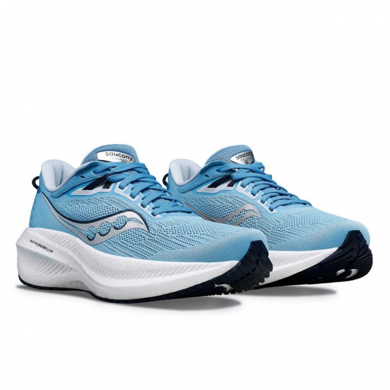 Blue Women's Saucony Triumph 21 Running Shoes | SINGAPORE-NPBIL