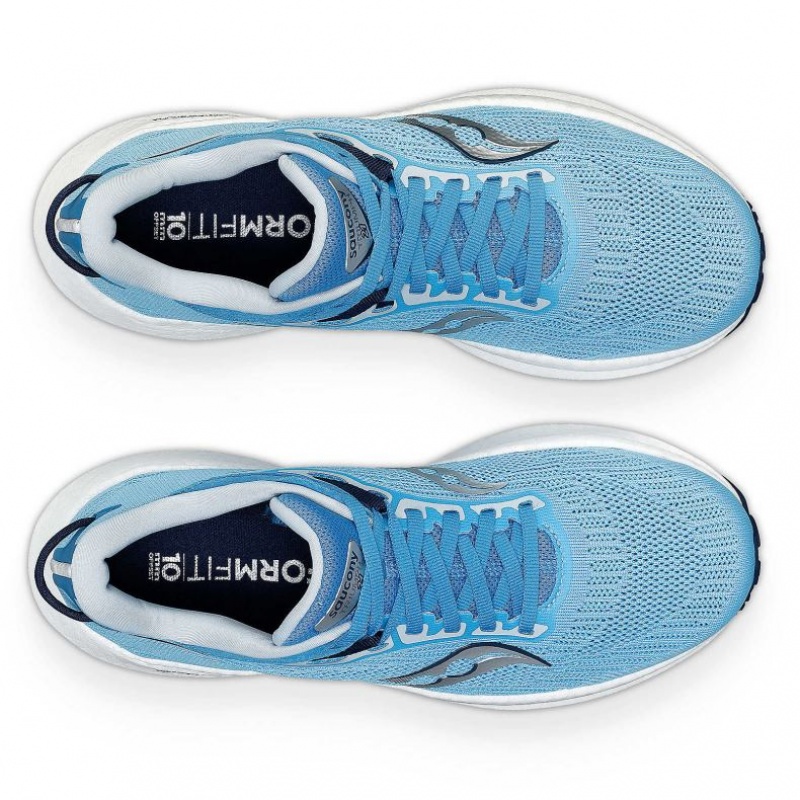 Blue Women's Saucony Triumph 21 Running Shoes | SINGAPORE-NPBIL