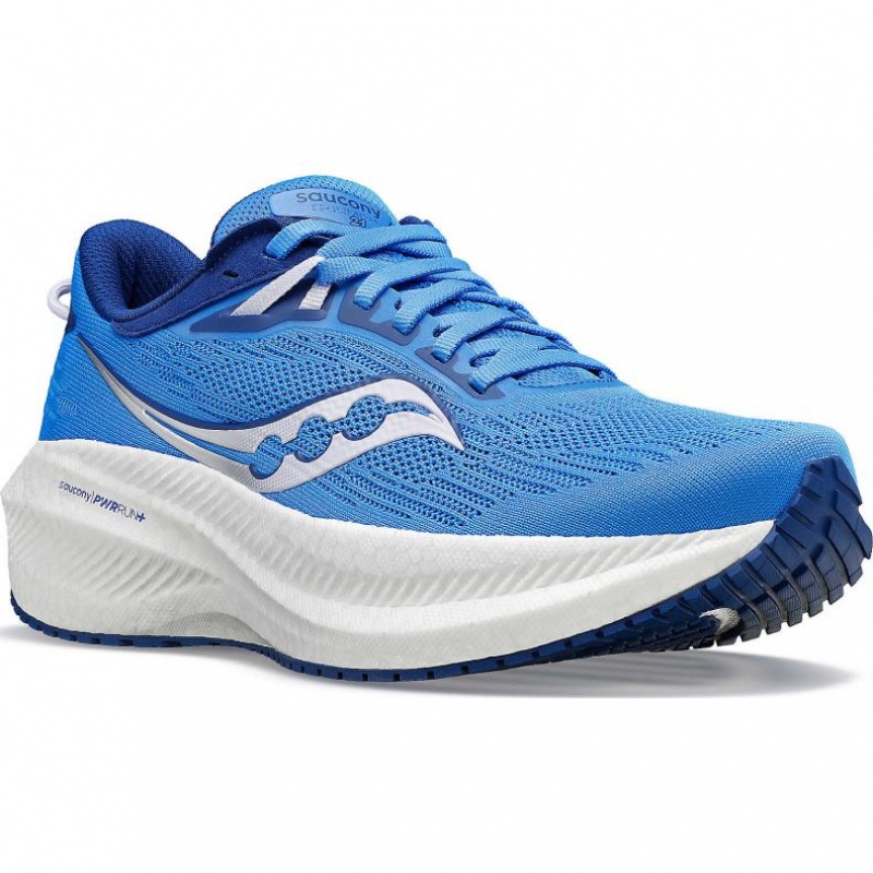 Blue Women's Saucony Triumph 21 Running Shoes | SG-DOPIW