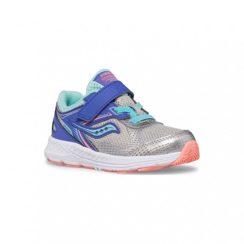 Blue / Silver Little Kids' Saucony Cohesion 14 A/C Jr. Sneakers | SINGAPORE-UBNWF