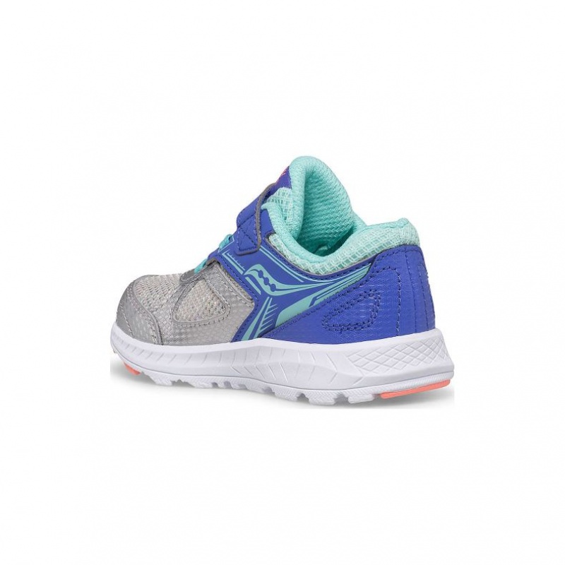 Blue / Silver Little Kids' Saucony Cohesion 14 A/C Jr. Sneakers | SINGAPORE-UBNWF