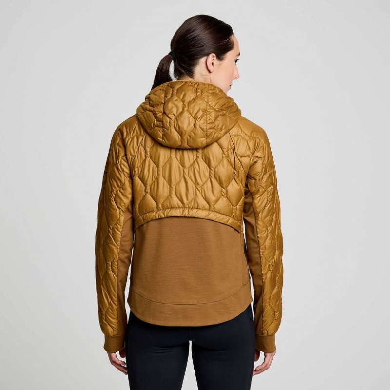 Brown Women's Saucony Solstice Oysterpuff Jacket | SINGAPORE-ZJGQY