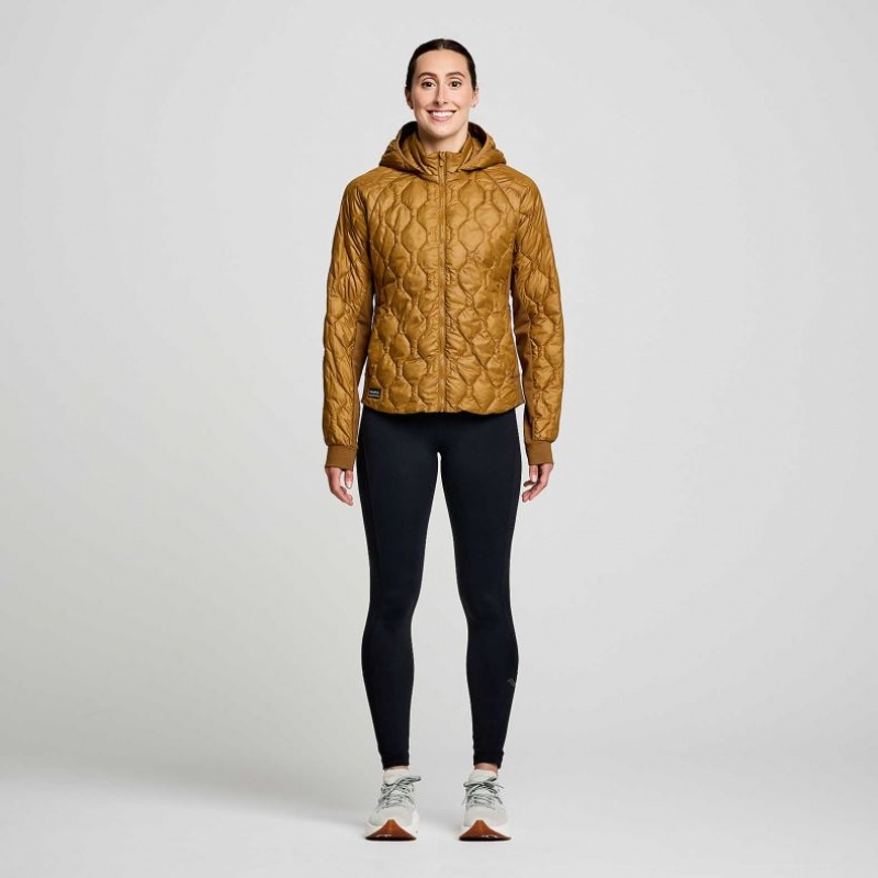 Brown Women's Saucony Solstice Oysterpuff Jacket | SINGAPORE-ZJGQY