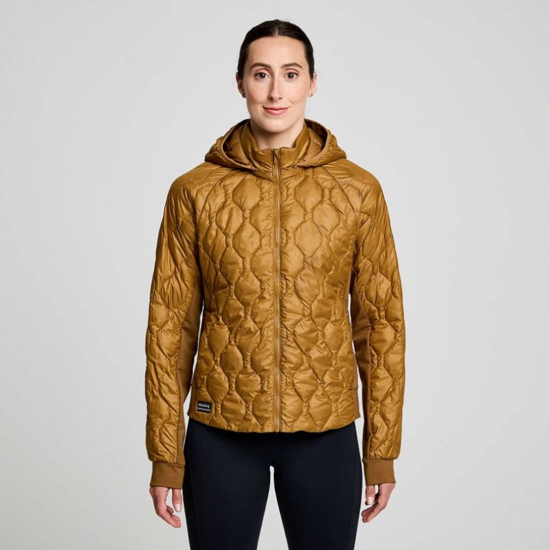 Brown Women\'s Saucony Solstice Oysterpuff Jacket | SINGAPORE-ZJGQY