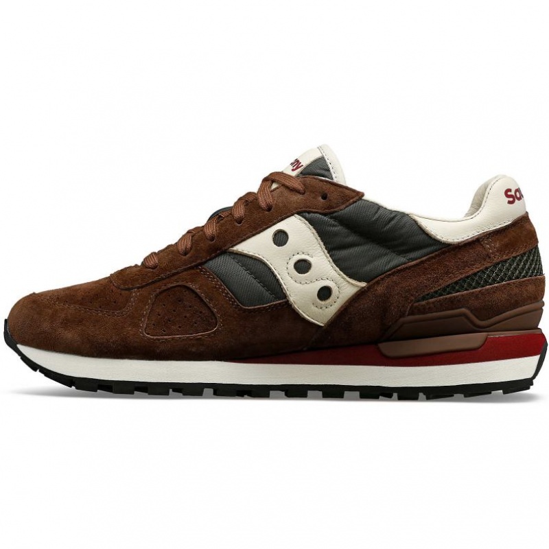 Brown / Green Women's Saucony Shadow Original Premium Sneakers | SINGAPORE-KHMXP