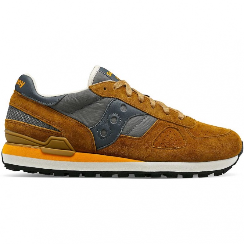 Brown / Grey Men\'s Saucony Shadow Original Premium Sneakers | SG-GISYD