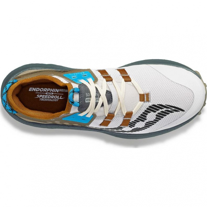 Brown / White Men's Saucony Endorphin Rift Running Shoes | SG-OIZWX