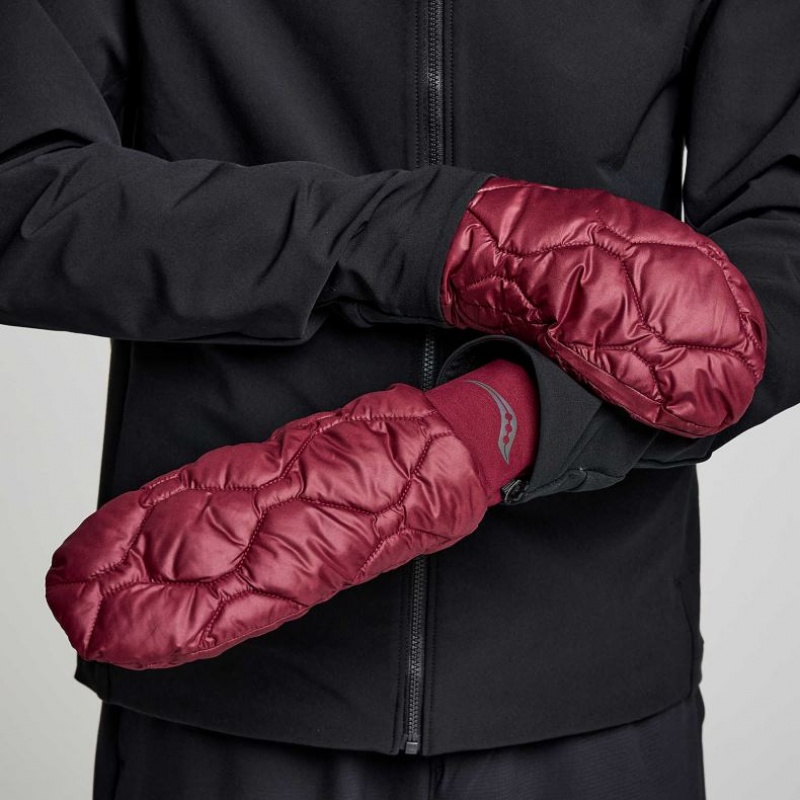 Burgundy Men\'s Saucony Oysterpuff Mitt | SG-EXFQV