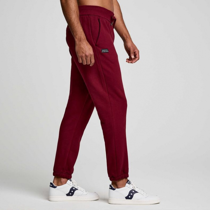 Burgundy Men's Saucony Recovery Jogger | SINGAPORE-PGZNX