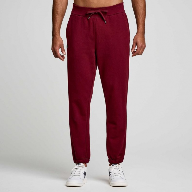 Burgundy Men\'s Saucony Recovery Jogger | SINGAPORE-PGZNX