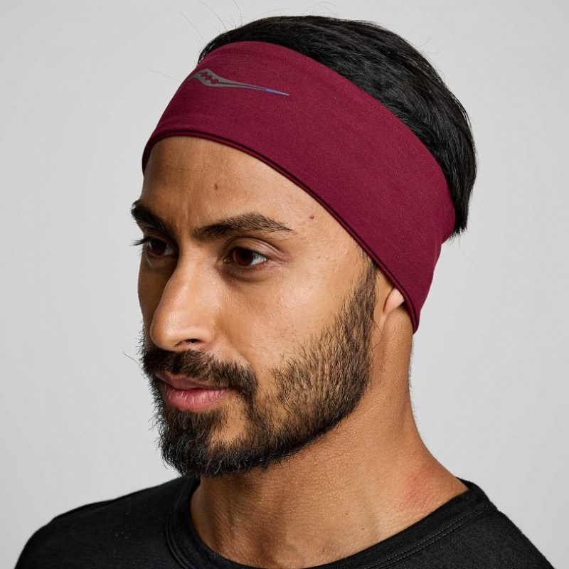 Burgundy Men\'s Saucony Solstice Headband | SINGAPORE-RAKLJ