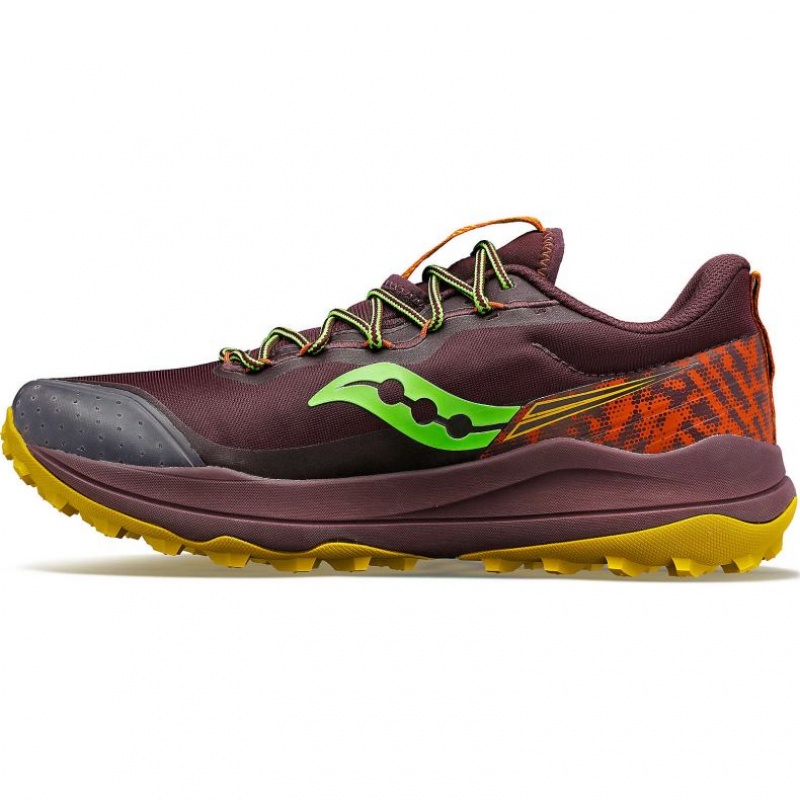 Burgundy Men's Saucony Xodus Ultra 2 Trail Running Shoes | SG-IXMQS