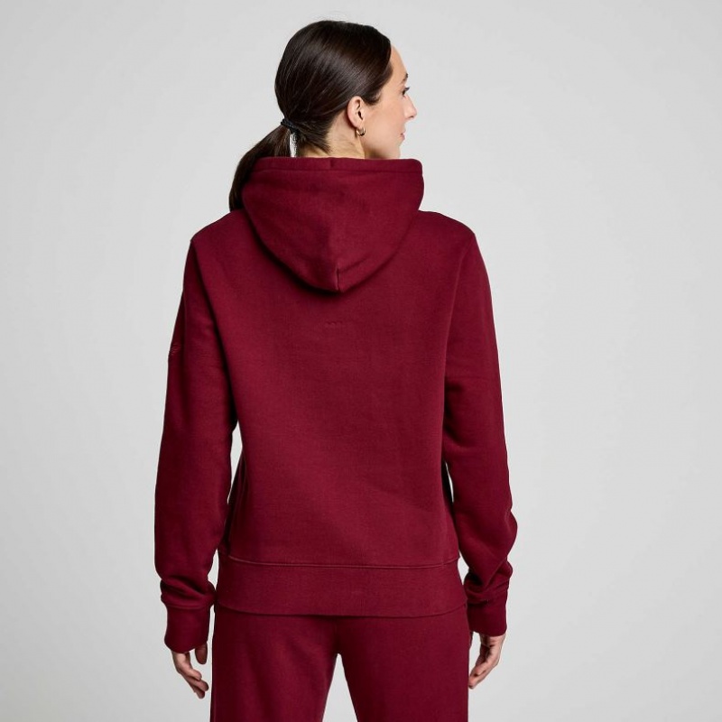 Burgundy Women's Saucony Recovery Hoodie | SG-CQIWR