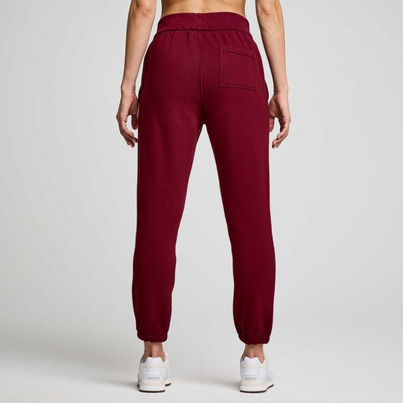 Burgundy Women's Saucony Recovery Jogger | SINGAPORE-NRZJK