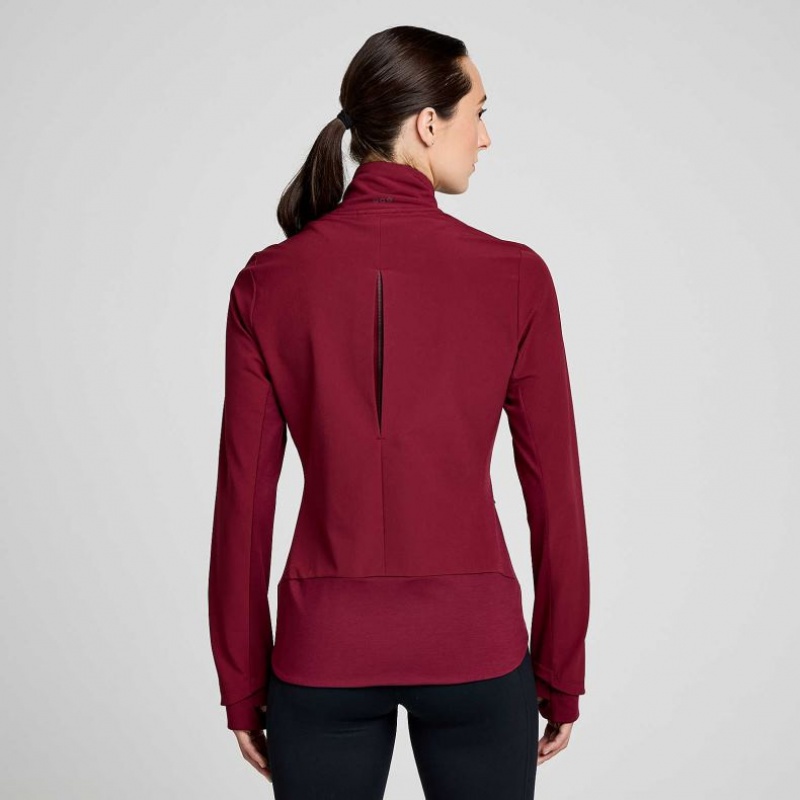 Burgundy Women's Saucony Triumph Jacket | SINGAPORE-FMGTI