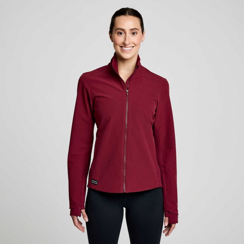 Burgundy Women\'s Saucony Triumph Jacket | SINGAPORE-FMGTI