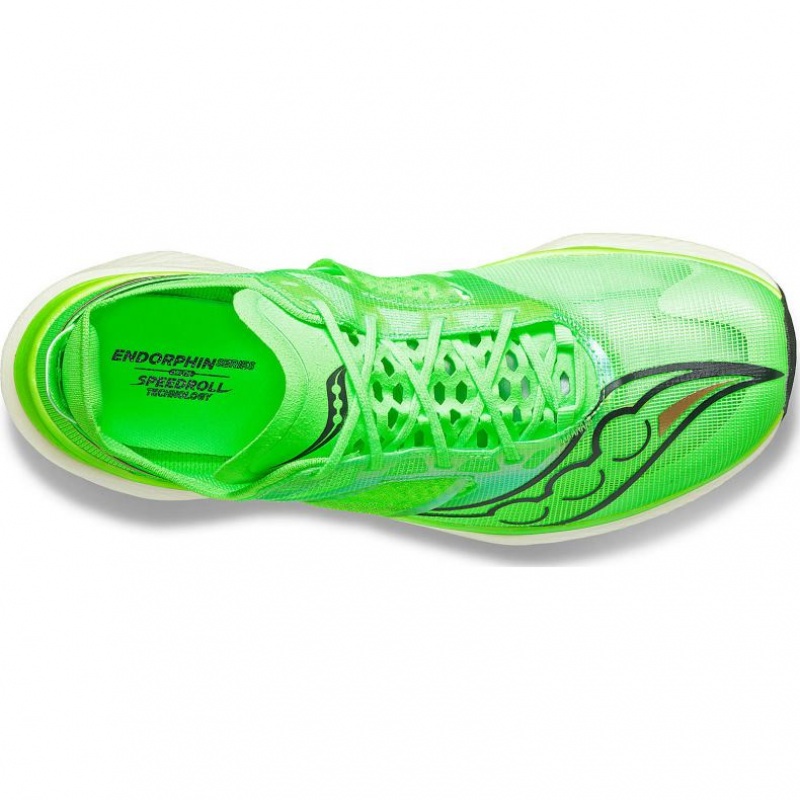 Green Men's Saucony Endorphin Elite Running Shoes | SINGAPORE-FZQPC