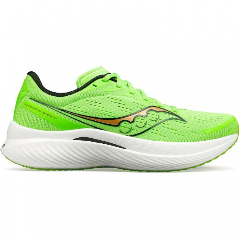 Green Men\'s Saucony Endorphin Speed 3 Running Shoes | SINGAPORE-CLUDN