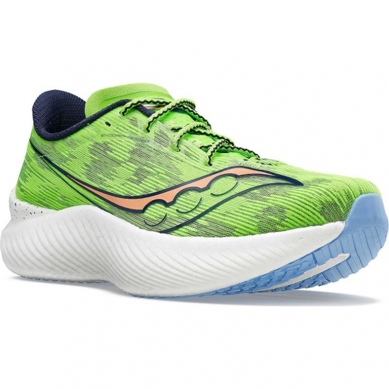 Green Women's Saucony Endorphin Pro 3 Running Shoes | SG-BQKLG