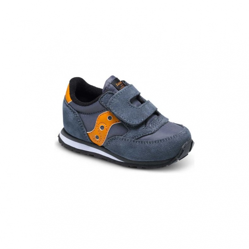 Grey Little Kids' Saucony Baby Jazz Hook & Loop Sneakers | SINGAPORE-NHVUM