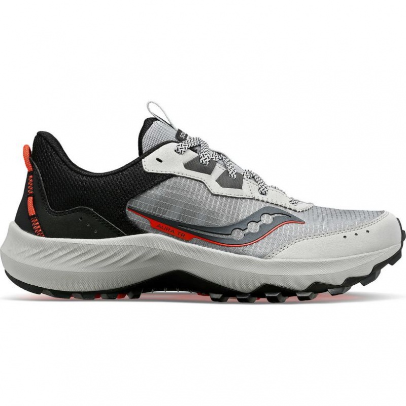 Grey Men\'s Saucony Aura TR Trail Running Shoes | SG-SXLHU