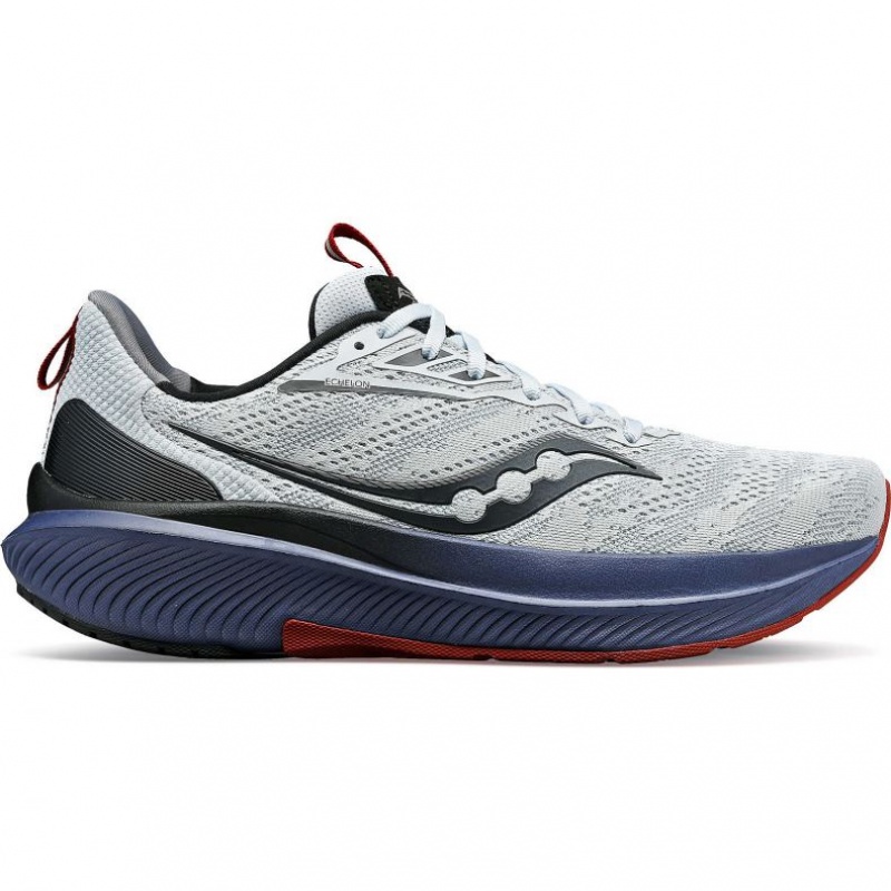 Grey Men\'s Saucony Echelon 9 Running Shoes | SG-GEDUP