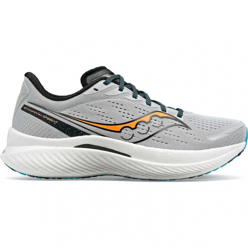 Grey Men\'s Saucony Endorphin Speed 3 Running Shoes | SINGAPORE-KJXEU