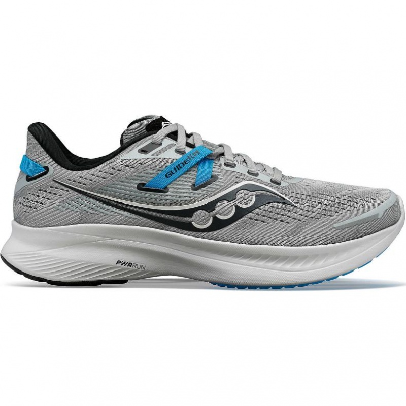 Grey Men\'s Saucony Guide 16 Running Shoes | SG-PYDAS