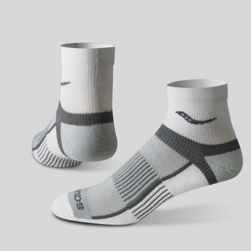 Grey Men\'s Saucony Inferno Quarter 3-Pack Socks | SG-DCQIB