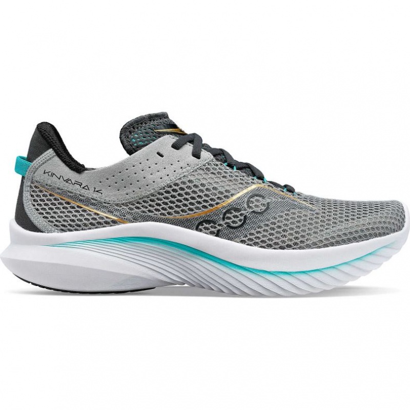 Grey Men\'s Saucony Kinvara 14 Running Shoes | SG-ORAMF