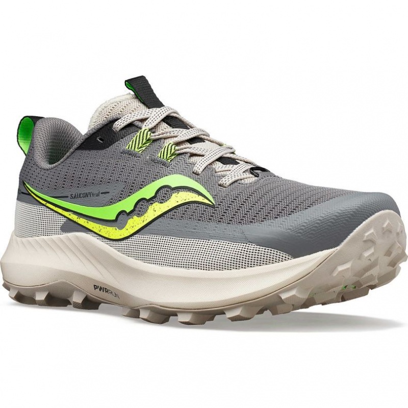 Grey Men's Saucony Peregrine 13 Trail Running Shoes | SINGAPORE-GENPY