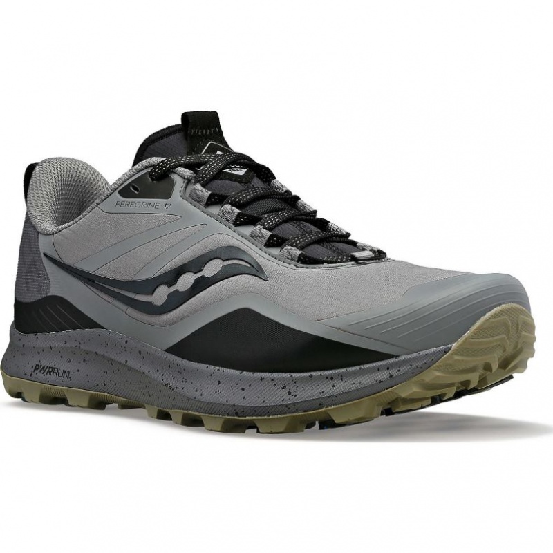 Grey Men's Saucony Peregrine ICE+ 3 Trail Running Shoes | SG-LHJBM