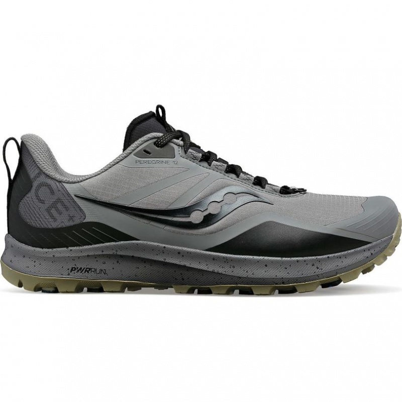 Grey Men\'s Saucony Peregrine ICE+ 3 Trail Running Shoes | SG-LHJBM