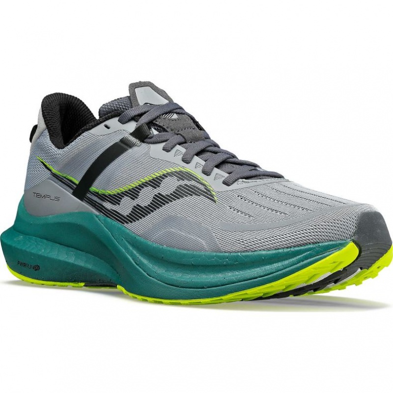 Grey Men's Saucony Tempus Running Shoes | SG-FDWGK