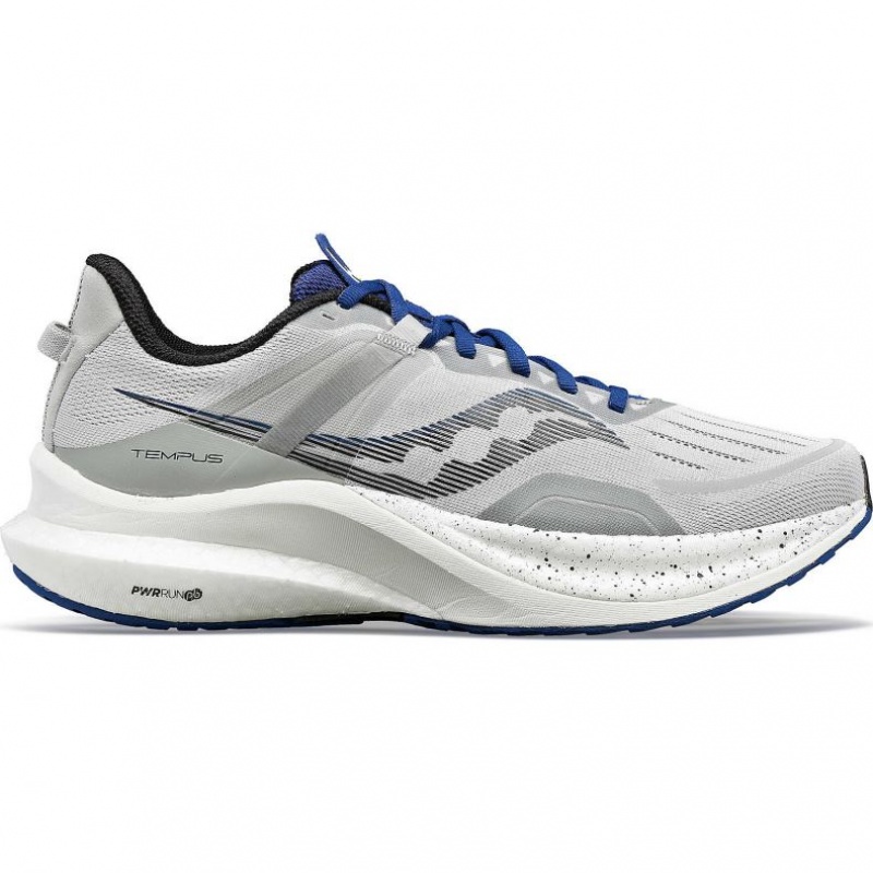 Grey Men\'s Saucony Tempus Running Shoes | SG-ASYFX