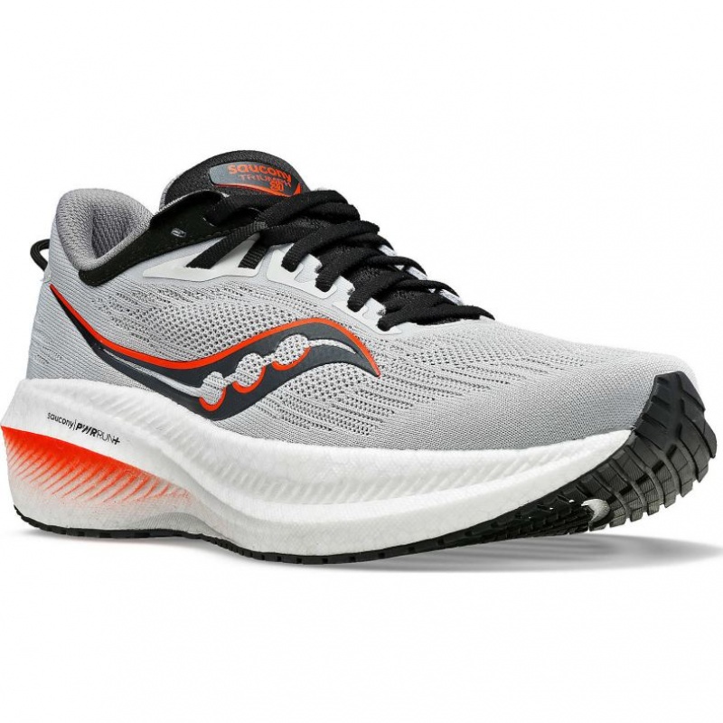 Grey Men's Saucony Triumph 21 Running Shoes | SG-XGMVK