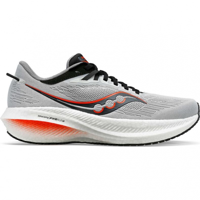 Grey Men\'s Saucony Triumph 21 Wide Running Shoes | SG-XEJPN