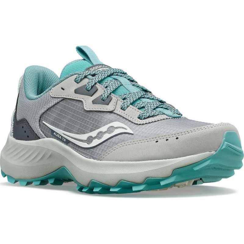 Grey Women's Saucony Aura TR Trail Running Shoes | SINGAPORE-RZWPH