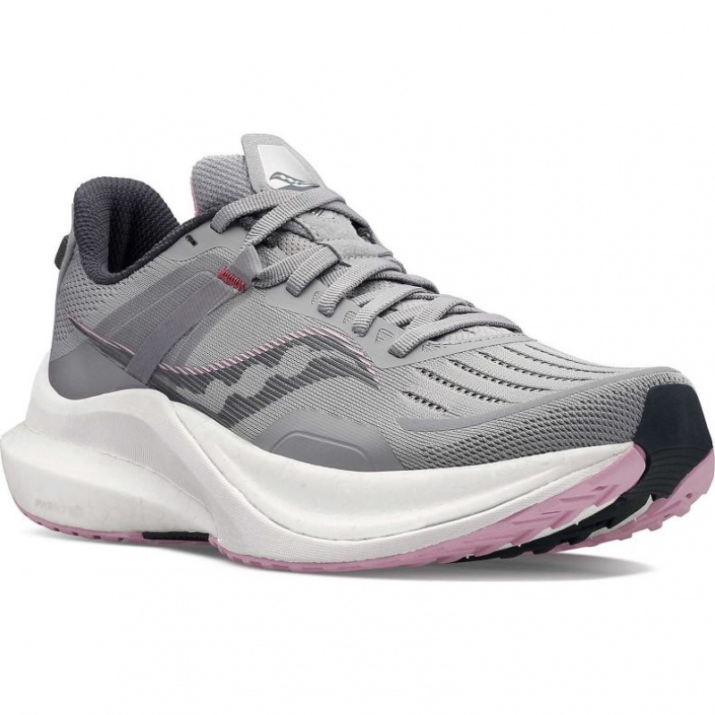 Grey Women's Saucony Tempus Running Shoes | SINGAPORE-KQNVJ