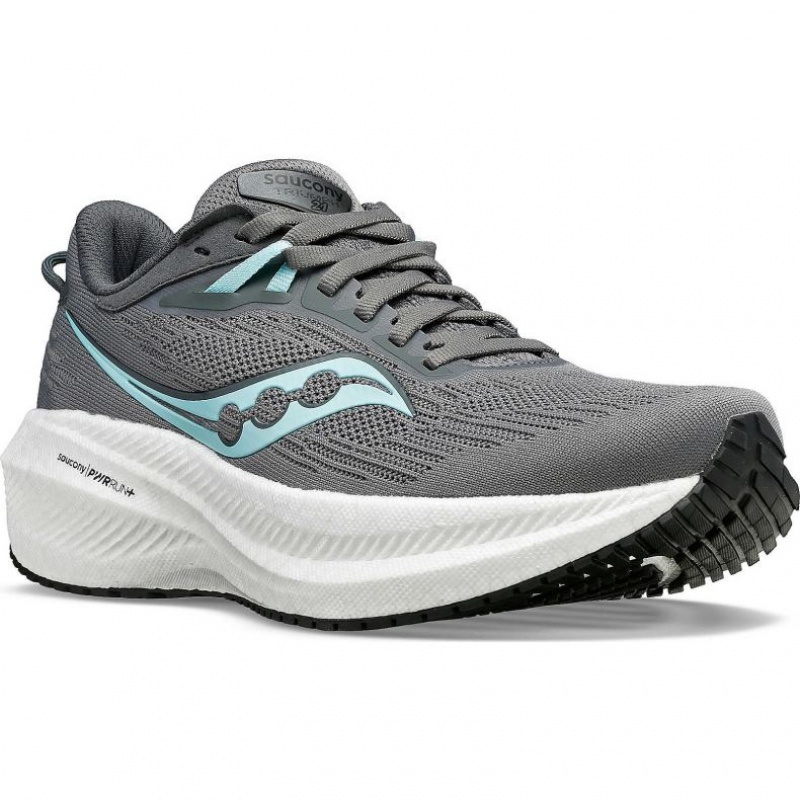 Grey Women's Saucony Triumph 21 Running Shoes | SG-ZIDNE