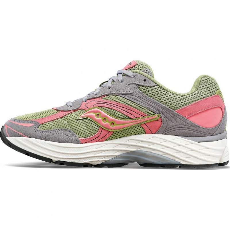 Grey / Green / Pink Men's Saucony ProGrid Omni 9 Premium Sneakers | SINGAPORE-ECVNA