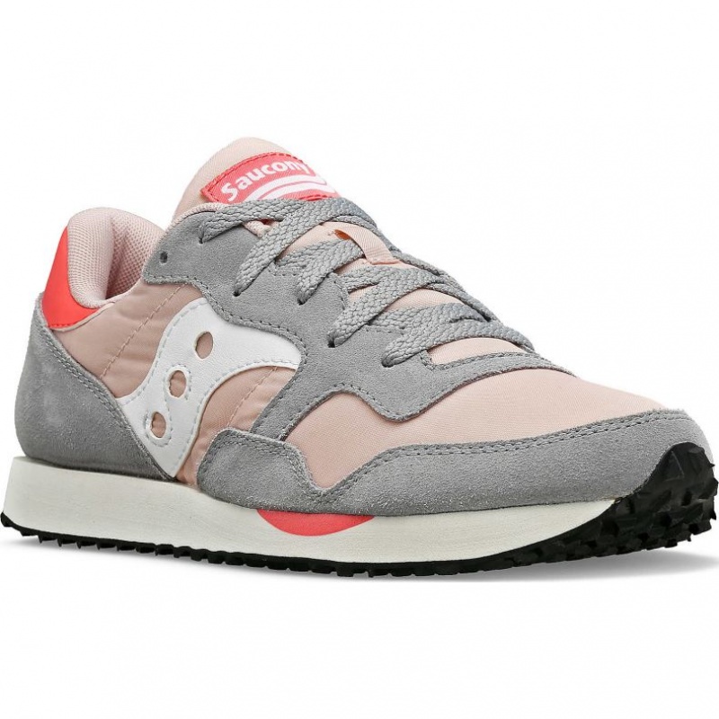 Grey / Pink Women's Saucony DXN Sneakers | SG-KTXBY