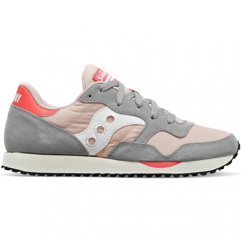 Grey / Pink Women\'s Saucony DXN Sneakers | SG-KTXBY